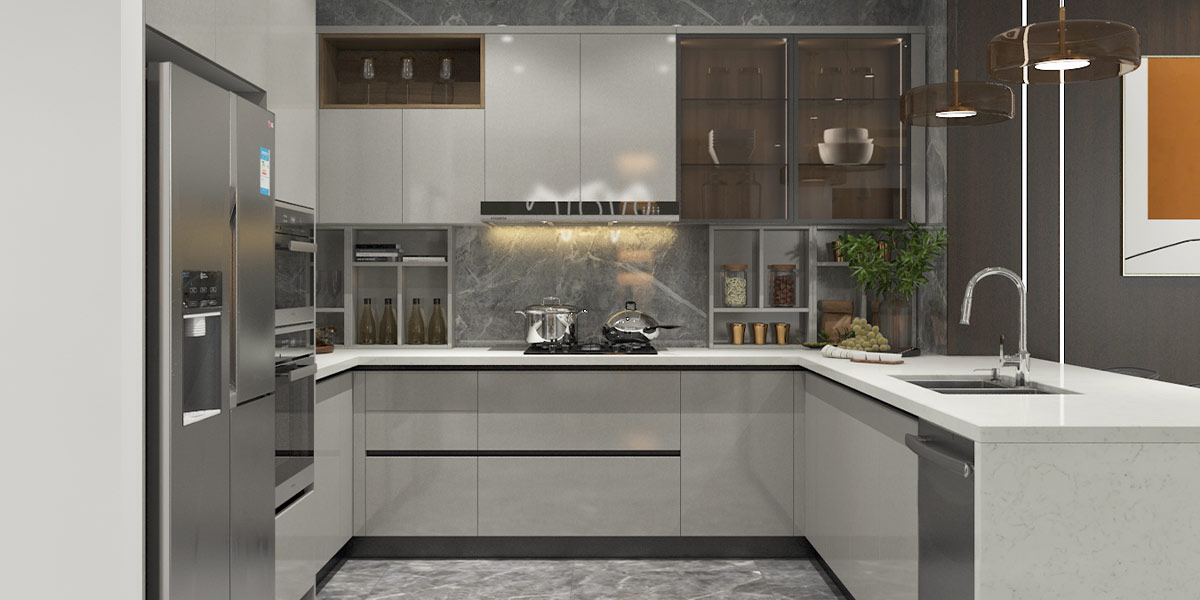 U-shaped kitchen