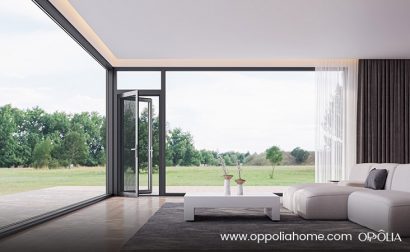 Aluminium Swing Door with Glass and Fly Screen