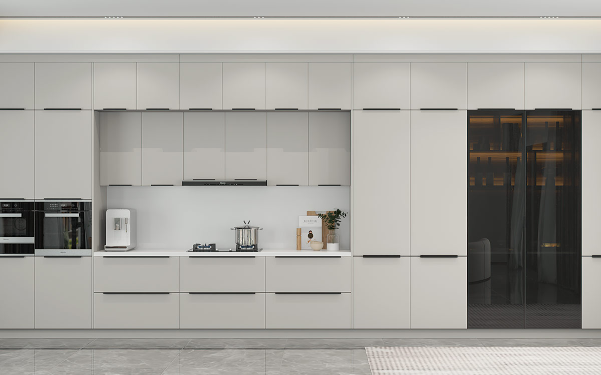 Light Grey Kitchen With Black Hardware Light Grey Kitchen With Black Hardware