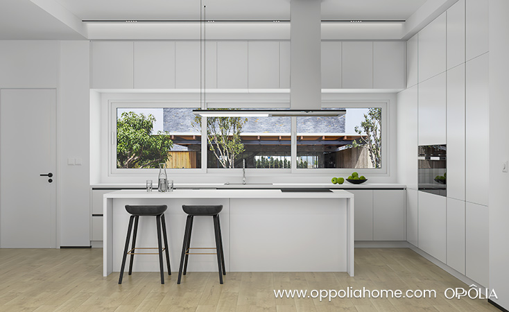 Minimalist Kitchen Design in White