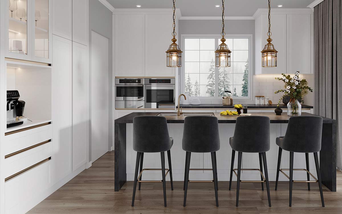 finger pull shaker cabinets