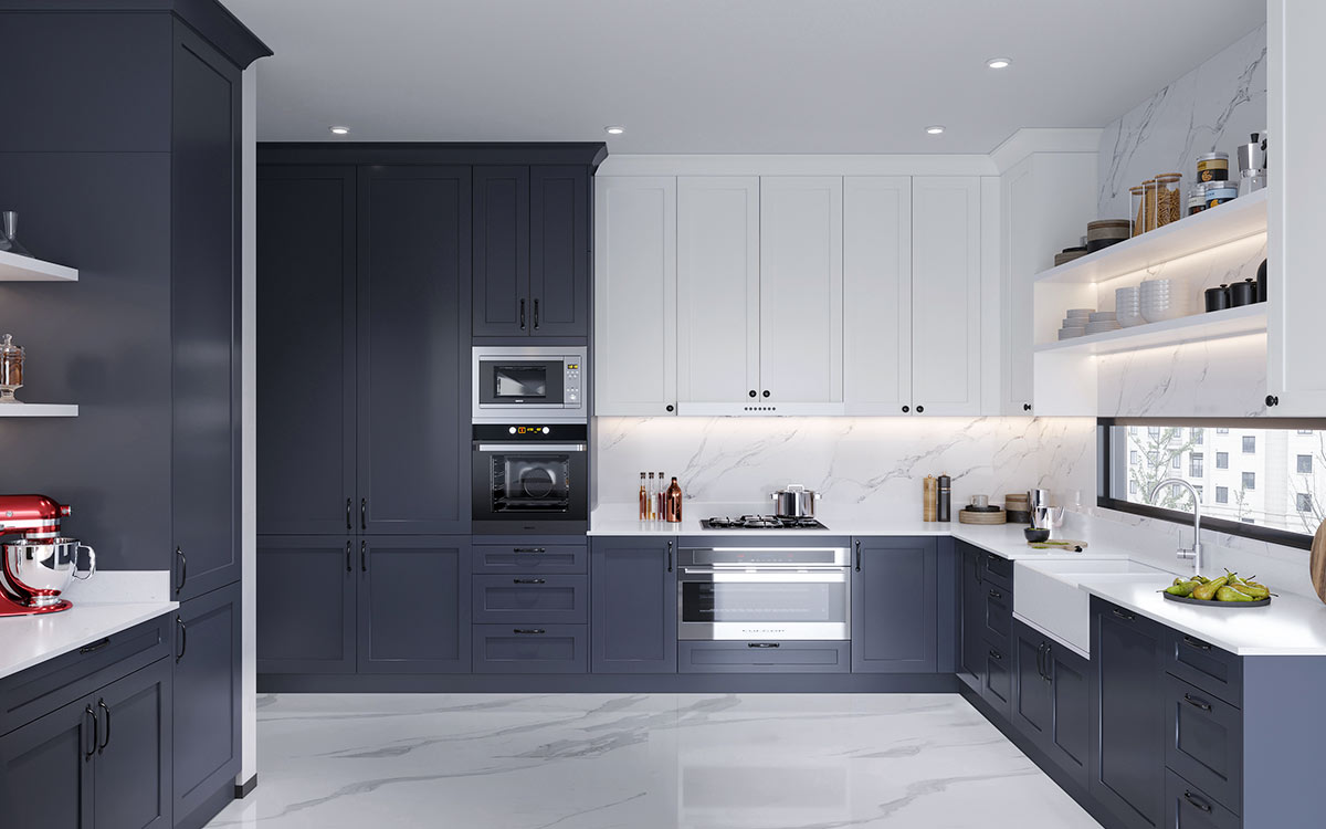 Dark Blue Kitchen Cabinets Shaker Style Dark Blue Kitchen Cabinets Shaker Style