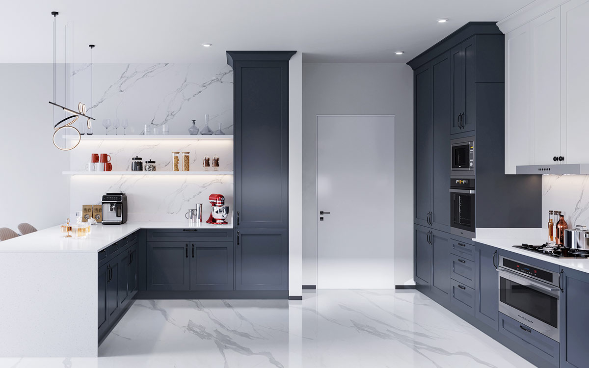 Dark Blue Kitchen Cabinets Shaker Style Dark Blue Kitchen Cabinets Shaker Style