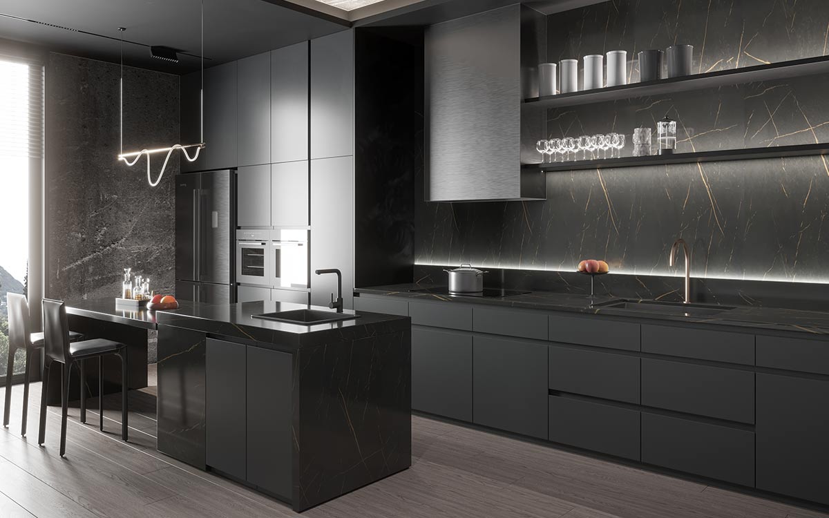 Luxury Modern Black and Grey kitchen