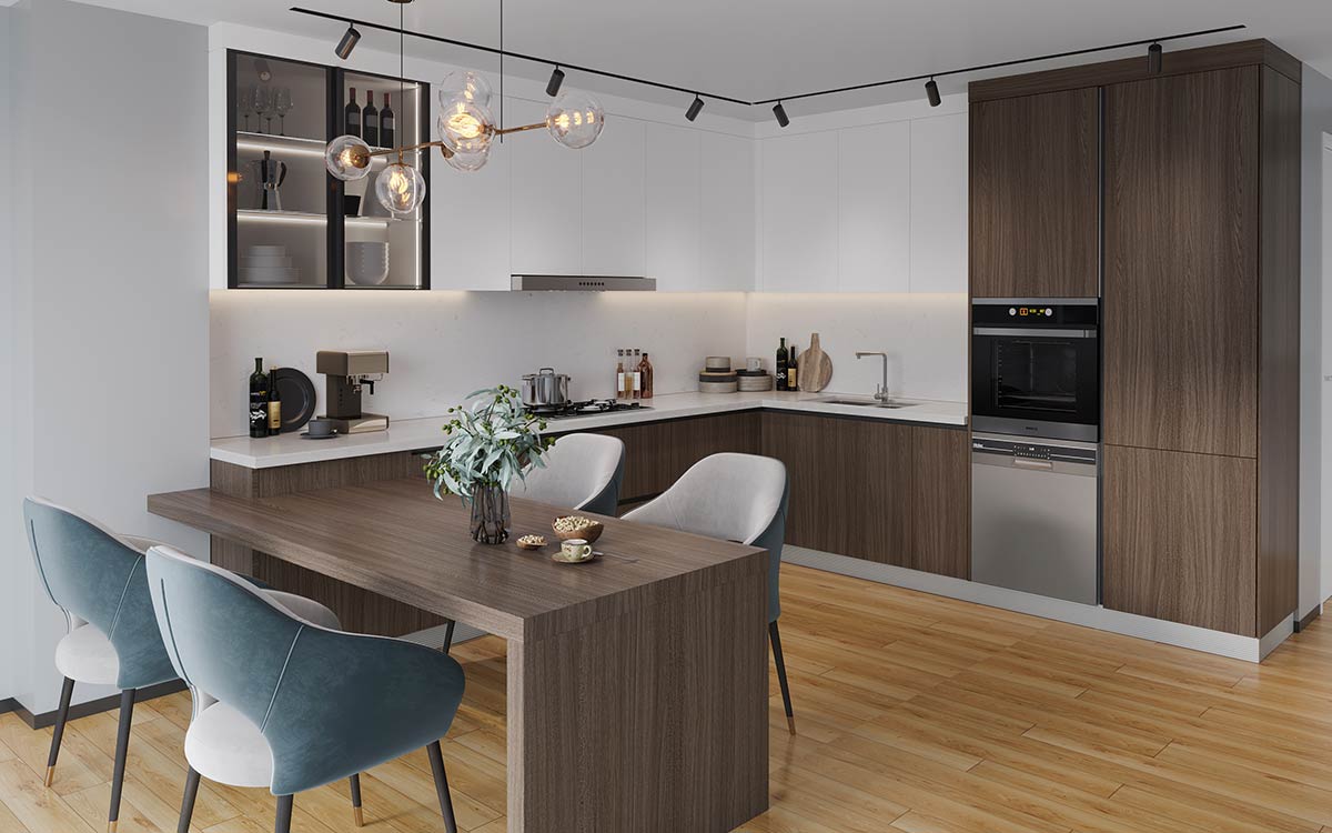 U-Shaped Kitchen With Peninsula Seating U-Shaped Kitchen With Peninsula Seating