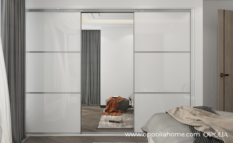 White Wardrobe With Mirror