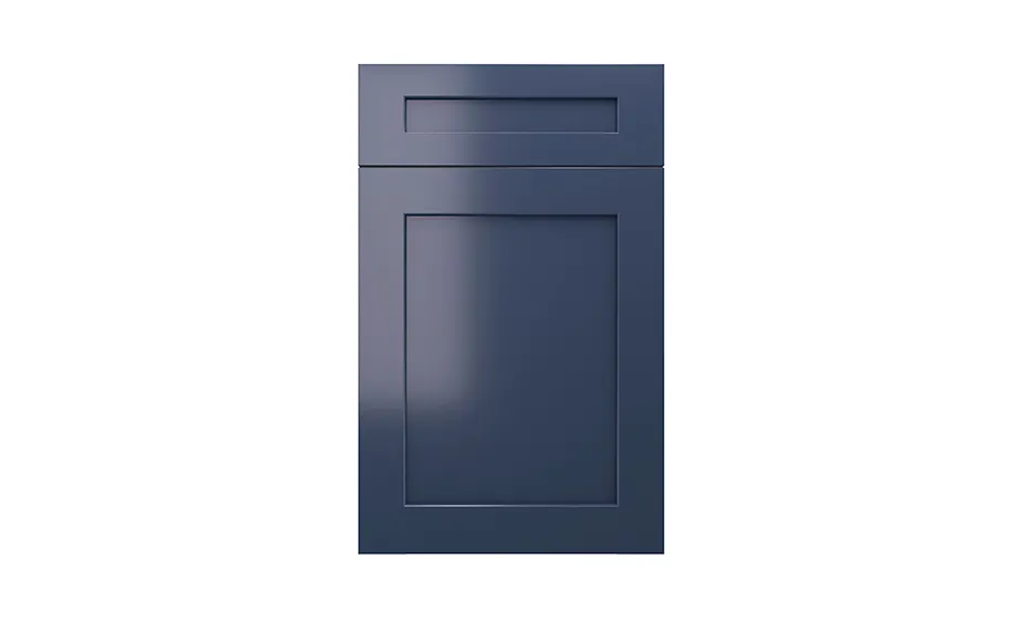 blue shaker RTA cabinet door