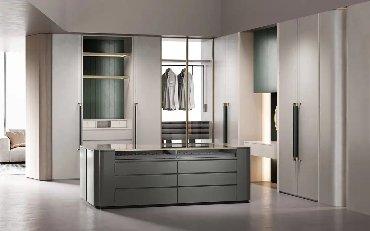 white and green wardrobe
