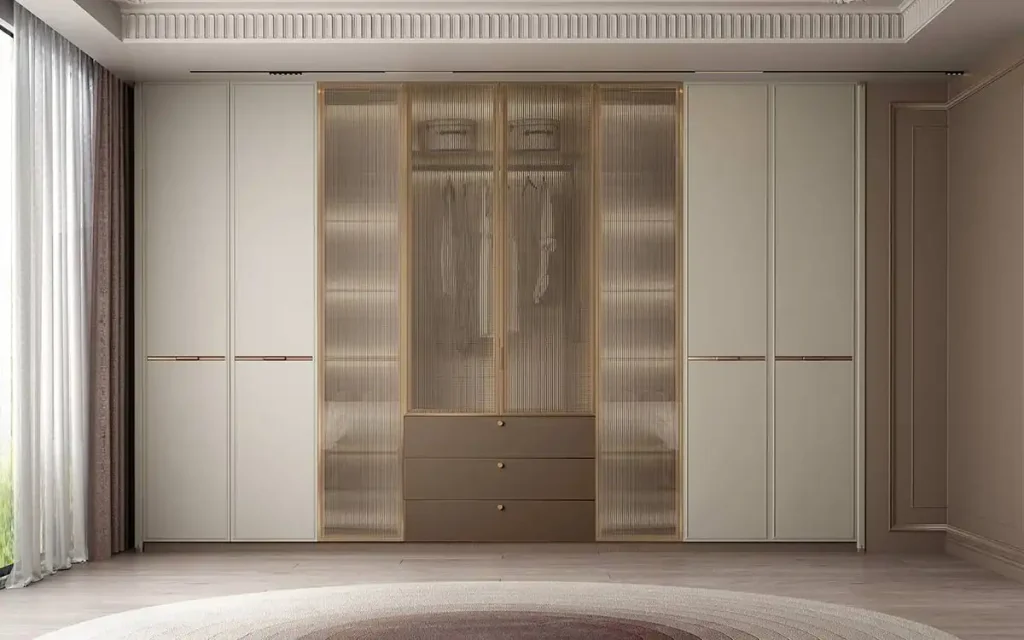 modern off white fitted wardrobe