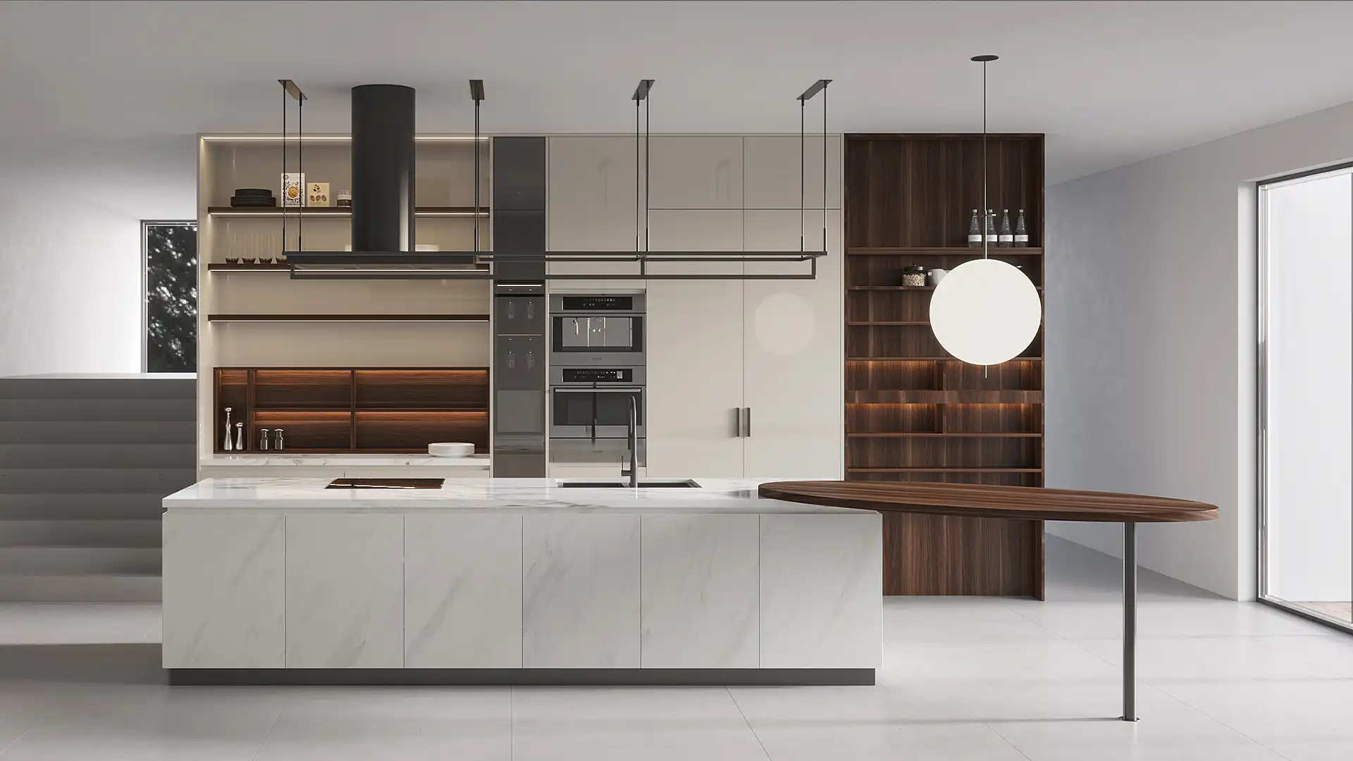 white island kitchen design