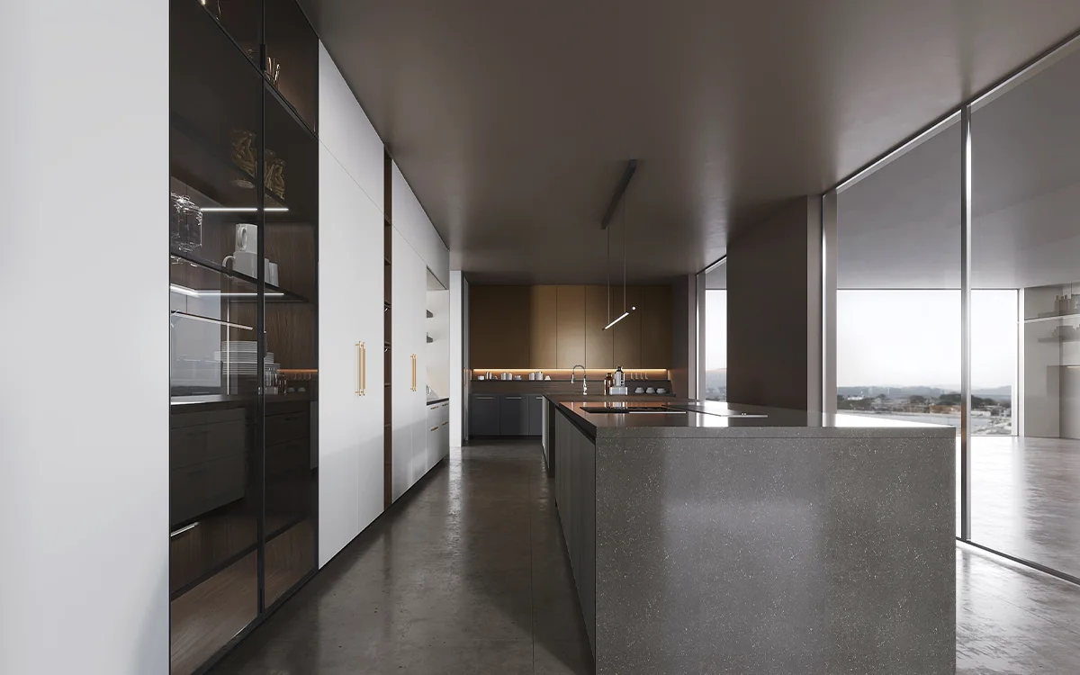 Double Island Kitchen Design for Long Kitchen Layout Double Island Kitchen Design for Long Kitchen Layout