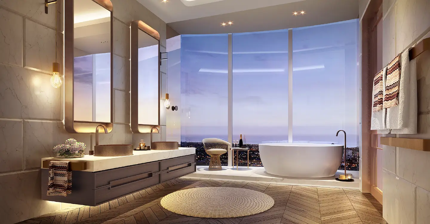 modern luxury wood bathroom vanity