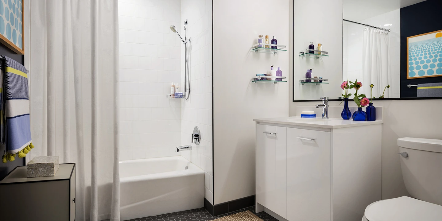 White Bathroom Cabinets Chicago Luxury Apartment Project White Bathroom vanities Chicago Luxury Apartment Project