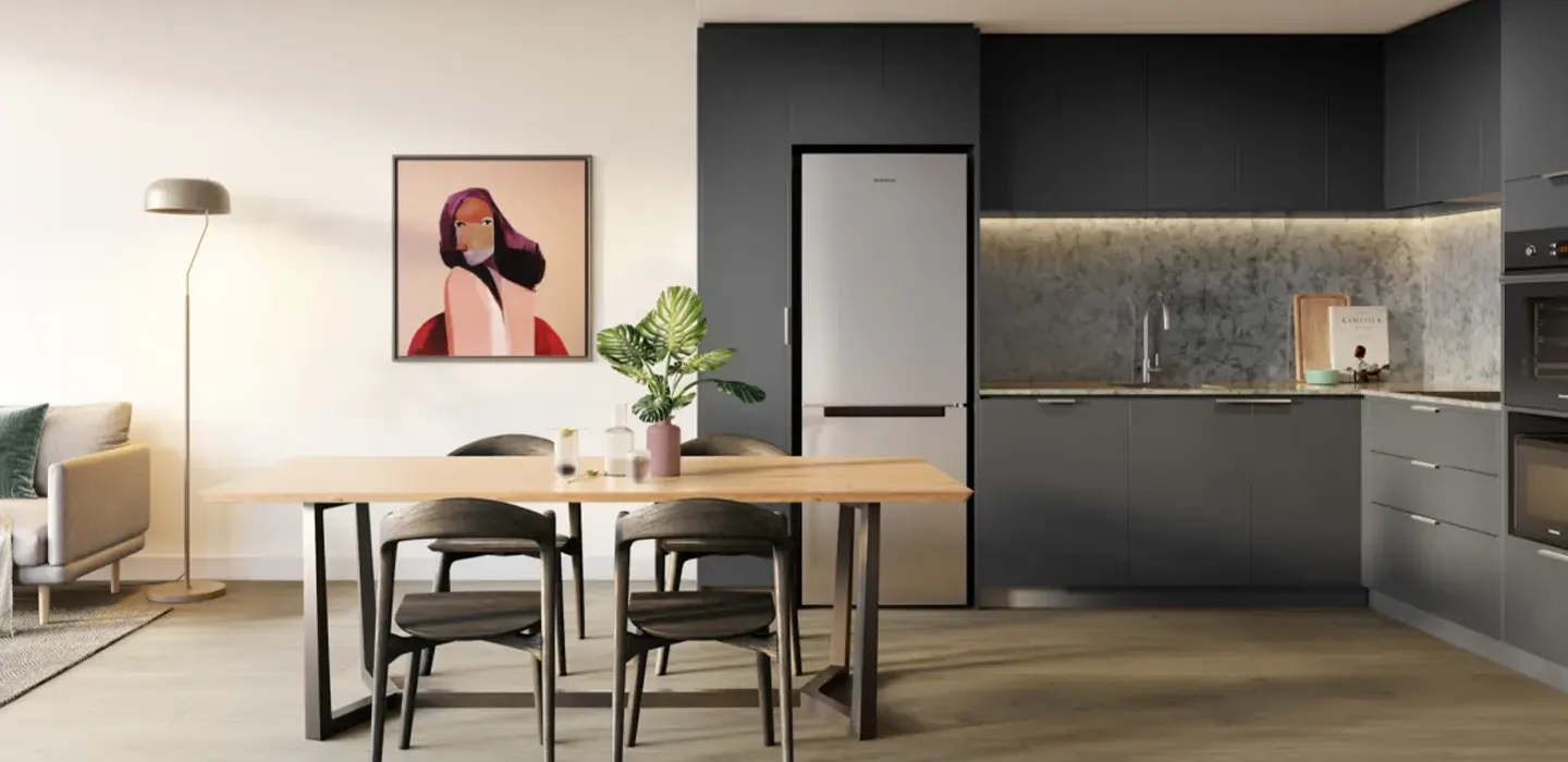 dark grey custom kitchen cabinets modern style