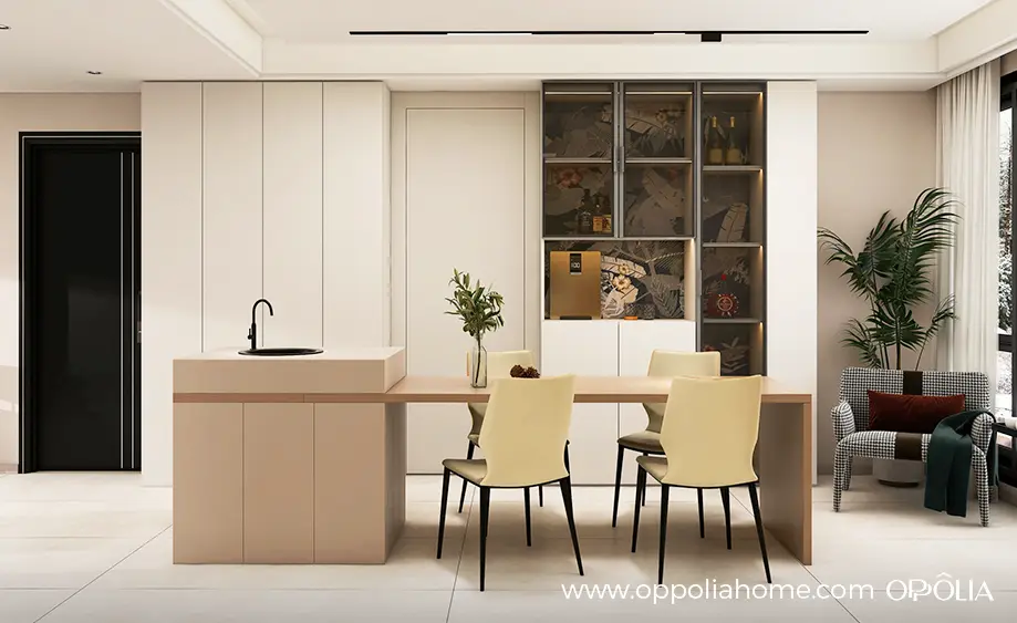 Minimalist Apartment Design in White and Wood
