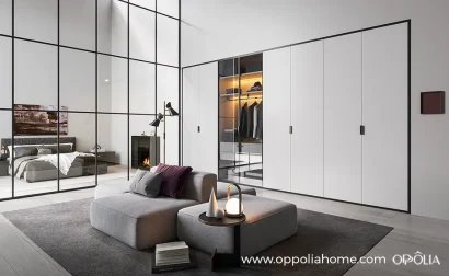 Minimalist Wardrobe Design in White Modern Style