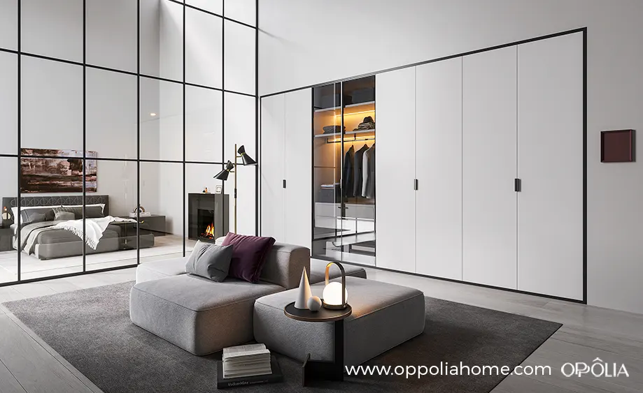 Minimalist Wardrobe Design in White Modern Style
