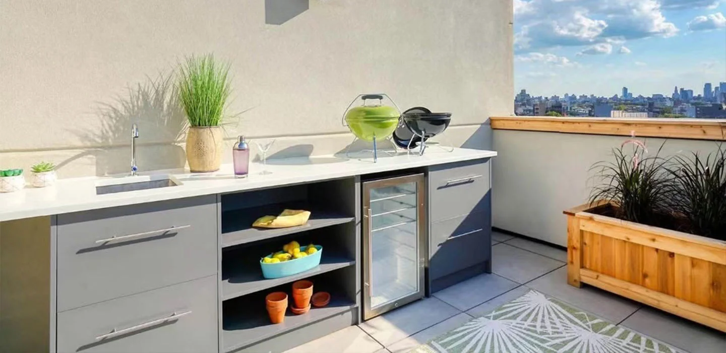 outdoor kitchen cabinets for Luxury Condominium Project in New York
